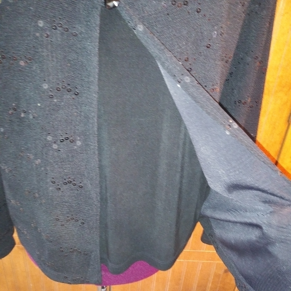JM Collection Black Sequined Sweater & Shell - Picture 6 of 9